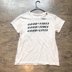 White and black Graphic Tee